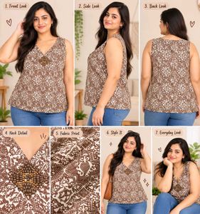 Stylish Printed Sleeveless Top