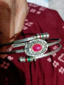 Exquisite Oxidized Silver Bangle