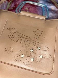 beige elegant sling bag