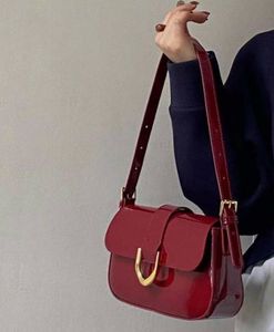 burgundy handbag