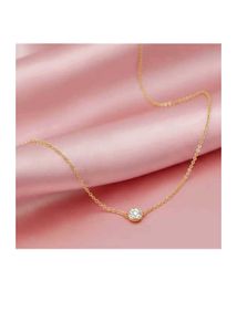 Palmonas Gold Plated Solitaire Necklace
