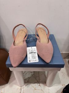 🆕 “Luna blu” Blush Pink Knitted Sling Heel