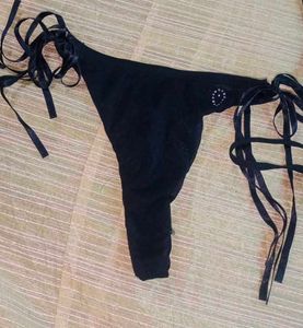Sexy Black Thong Set