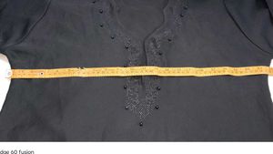 Elegant Black Abaya Gown Burqa with Dupatta Pearl