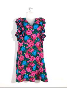 Floral Ruffle Mini Dress
