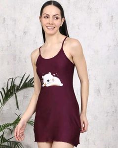 Shein Spaghetti Strap Graphic Chest Print Chemise