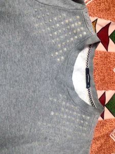Grey Patterned Sweatshirt
