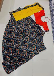 Cotton chaniya choli with padded de