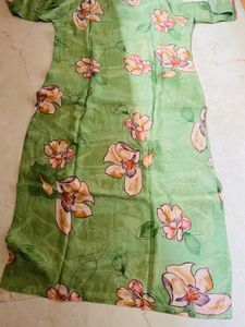 Beautiful Green Floral Kurta Set