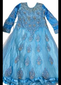 Stunning Sky Blue Embellished Gown