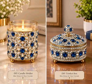 Blue Stone Embellished Bangles - Reuse DIY