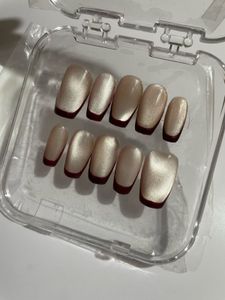 Shimmer French Tip Press-On Nails