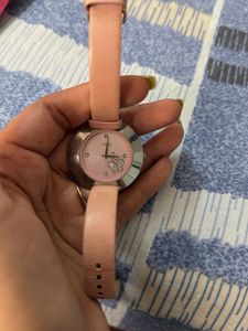 Ladies' Pink Watch with Butterfly Detail
