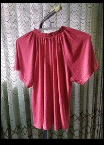 Coral V-Neck Top