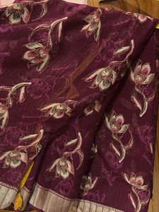 Elegant Floral Print Saree