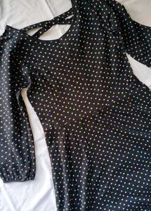 Chic Black Triangle Print Dress