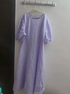 Lavender Embroidered Midi Dress