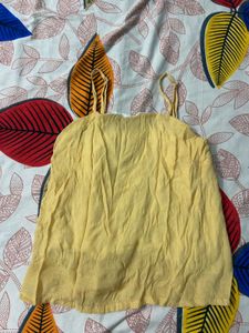 Yellow Spaghetti Strap Top