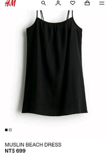 H&amp;M Black Spaghetti Strap Dress