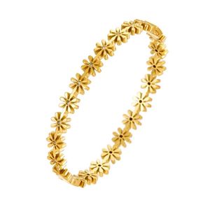 Gold Flower Chain Bracelet