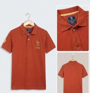 US Polo Assn. Men's Orange Pol