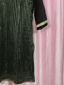 Elegant Black &amp; Gold Kurta