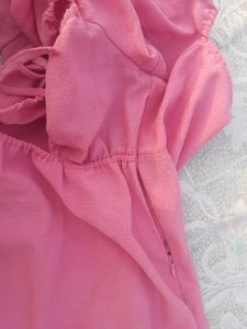 H&amp;M Pink women puffy sleeves dress