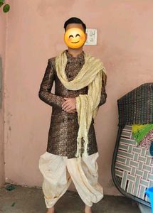 Men's indo western with dhoti dupatta