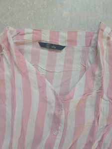 Pink and White Striped top