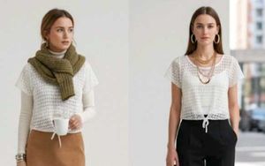 Crochet Crop Top with Tie Detail