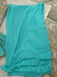 Stunning Blue Sharara Set ( Margin available )