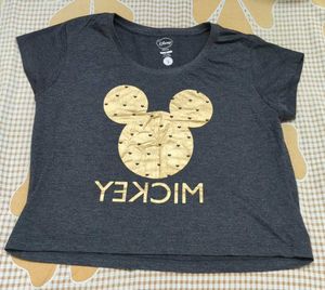 Mickey Mouse Graphic Crop Tee