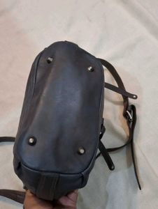 Stylish Dark Grey Leather Crossbody Bag