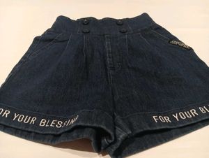 High-Waisted Denim Shorts