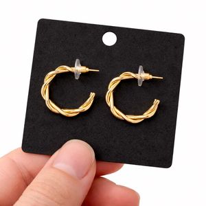 Golden Twisted Hoop Earrings