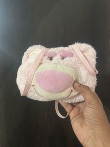 Cute Pink Teddy Bear Crossbody Bag