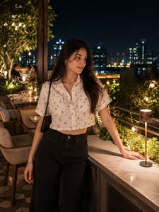 Cute Floral Cropped Shirt