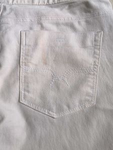 Classic White Denim Pants