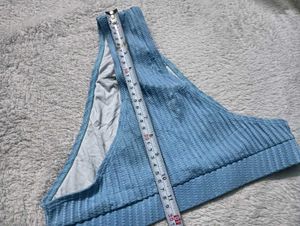 Blue Textured 🤎newBikini Bottom