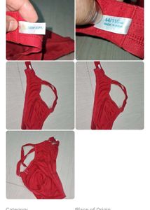 Trendy Red Bralette with Denim pick up 2