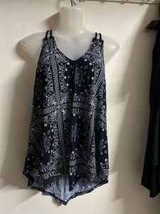 Navy Bandana Print Tank Top