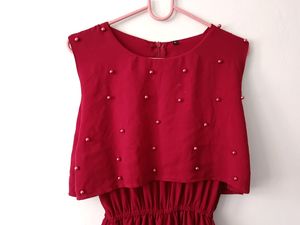 Womens Maroon Jumpsuit