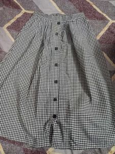 Black and White Gingham Skirt