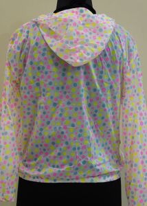 Polka Dot Sheer Hoodie Jacket