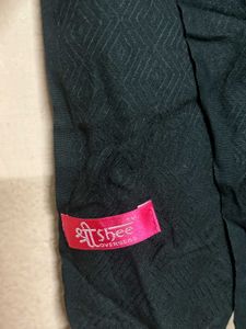 Black Scarf with Fringes