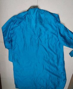 Elegant Blue Silk Kurta