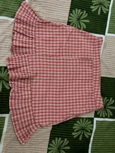 Cute Plaid Ruffled Skirt