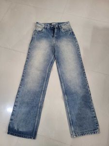 Off Duty Chill In Blue Wide-Leg Jeans | Size 26