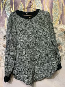 Vintage Floral Print Blouse