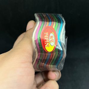 multi color zig zag bangles set